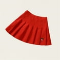 thumbnail image 3 of Posijego Girls Pleated Skirts Embroidered Strawberry High Waisted Skirt School Uniform Skirts for Little Girls, 3 of 5