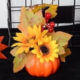 thumbnail image 4 of 1PC Artificial Pumpkin Ornament Fall Maple Leaf Sunflower Berry Set Decor Pumpkin Photography Table Centerpiece Props for Autumn Thanksgiving Home Table Decor, 4 of 8