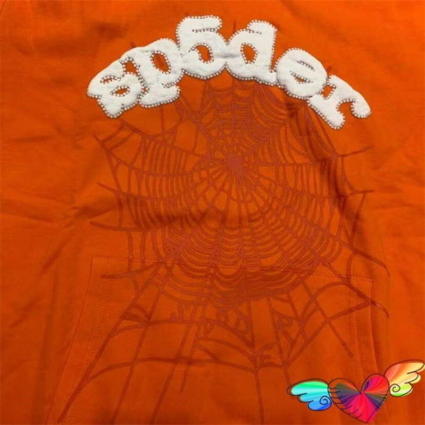 2022 Orange Red Young Thug Spider Hoodie Men Women 1:1 White Sp5der Logo  Hoodie Web 555555 Hoodies Sweatshirts