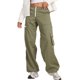 thumbnail image 1 of Pantalones cargo casuales Sunloudy para mujer, pantalones holgados de color sólido con múltiples bolsillos, negro/caqui/verde Sunloudy  S M L XL, 1 of 7