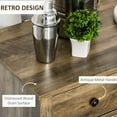 thumbnail image 6 of Sideboard Buffet Cabinet With Ample Storage And Wine Glass Holder In Rustic Theme Oak For Kitchen Dining Areas Adjustable Shelves, 6 of 6
