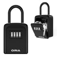 thumbnail image 1 of ORIA Key Lock Box, Wall Mounted Key Safe Box, 4 Digit Combination Key Storage Lock Box, 5 Keys Capacity, Black, 1 of 7