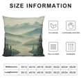 thumbnail image 6 of Acheng Nature Landscape Throw Pillow Cover Mountain Forest and Lake Summer Green Plant Fog River Park Pillow Case Decorative Square Cushion for Home Couch Bed,2 Pcs White, 6 of 6