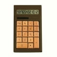 thumbnail image 2 of Impecca Bamboo Custom Carved Calculator (Walnut), 2 of 3