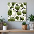 thumbnail image 6 of Sage Green Marble Wooden Wall Clock Silent Non Ticking, Gold White Geometric Hexagon Modern Square Wall Clocks Battery Operated, Decor Clock for Home Office, Living Room, Kitchen, 12 Inch, 6 of 9