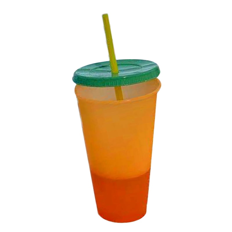 reusable cups with lids and straws
