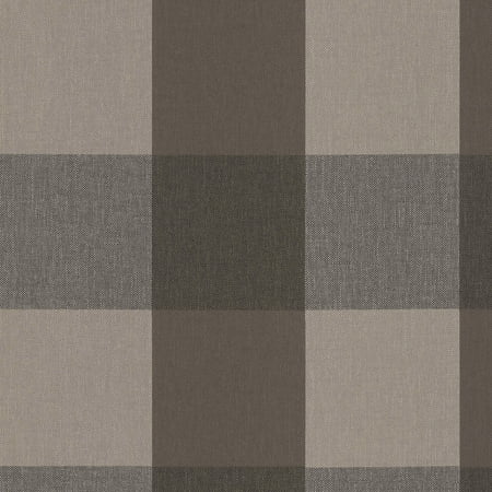 Concord Wallcoverings Textured Wallpaper Modern Featuring Chequered Wall, Gray Brown Black, 21 In x 33 Ft (56 sq. ft), 206312