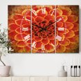 thumbnail image 2 of Designart 'Abstract Orange Fleur Design Traditionnel Multipanneau Horloge Murale, 2 of 4