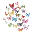 thumbnail image 2 of 24 Piezas Stickers Mariposas 3D Decorativos Decoración Artística de Pared PVC Función Removible Instalación Simple para Cumpleaños Bodas Dormitorios, 2 of 9