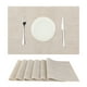 thumbnail image 2 of Juego de manteles individuales REGALWOVEN de 6 manteles tejidos para decoración de mesa de cocina, lavables, manteles individuales para mesa interior, manteles limpiables color beige 18x12 pulgadas, 2 of 6