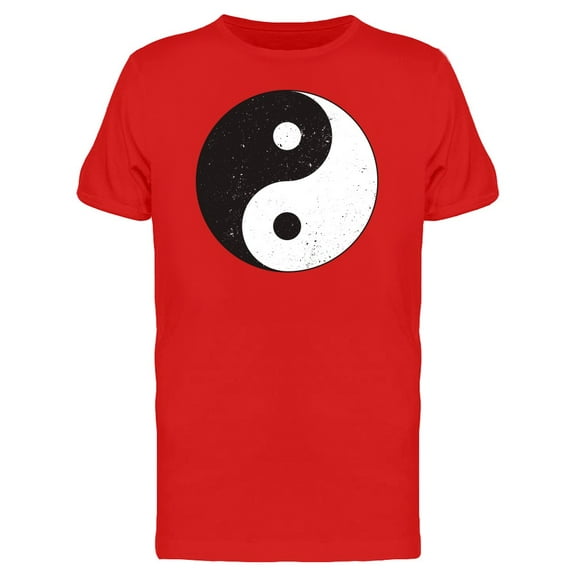 Yin Yang Grunge Logo T-Shirt Men -Image by Shutterstock, Male Large