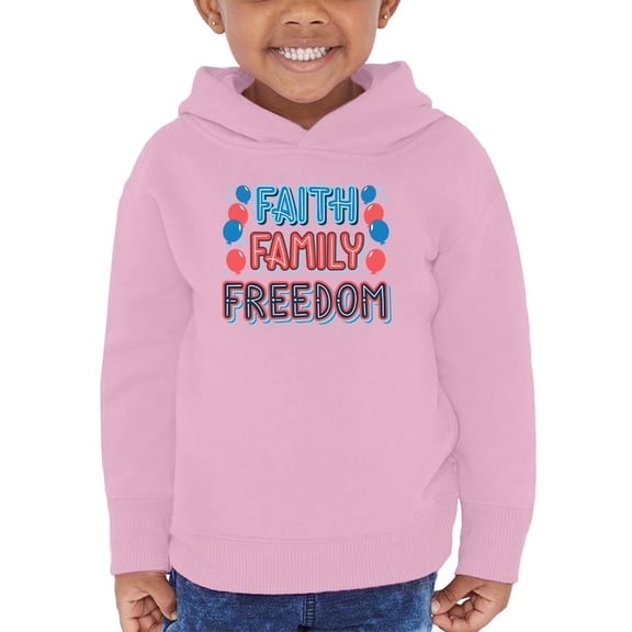 Faith Family Freedom Neons Hoodie Toddler -Image by Shutterstock, 2 Toddler