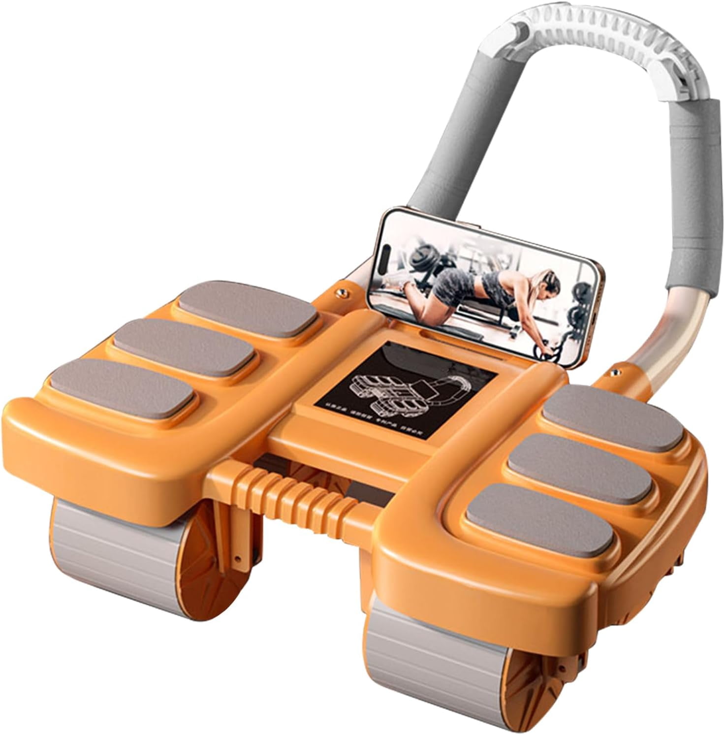 2025 New Ab Wheel Roller with Elbow Support - Automatic Rebound Abdominal Wheel Roller, The Upgraded Four-wheel Abdominal Wheel Core Workout Equipment Home Gym Abs Machine