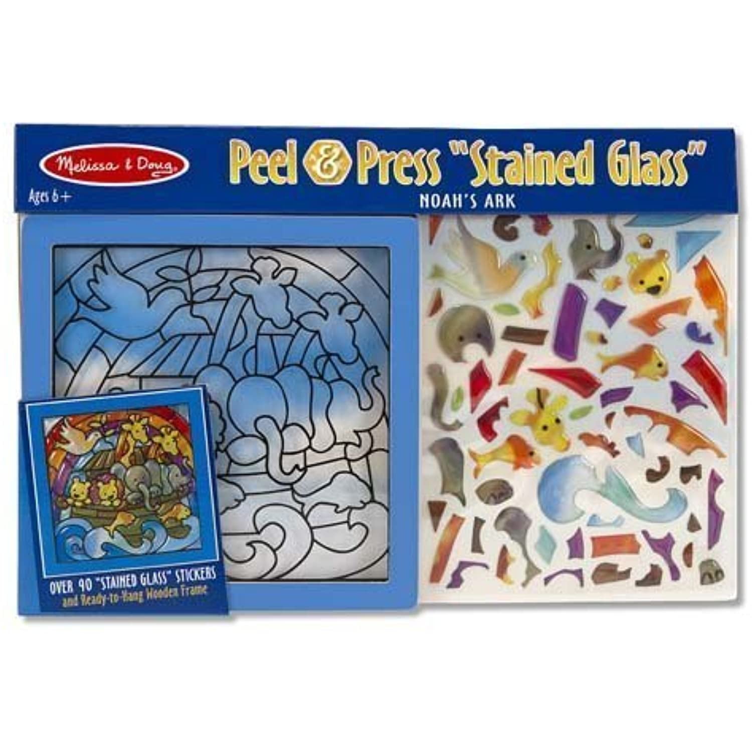 Melissa Doug Noah s Ark Stained Glass Peel Press Sticker By