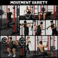 thumbnail image 3 of Smith Machine for Home Gym,2000LBS Multi-Function Power Cage with Cable Crossover System, Squat Rack with Smith Bar and More Attachment, 3 of 10