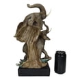 thumbnail image 4 of Ebros 15"H Safari Jungle Elephant With Trunk Up Bust Statue On Pedestal Base, 4 of 5