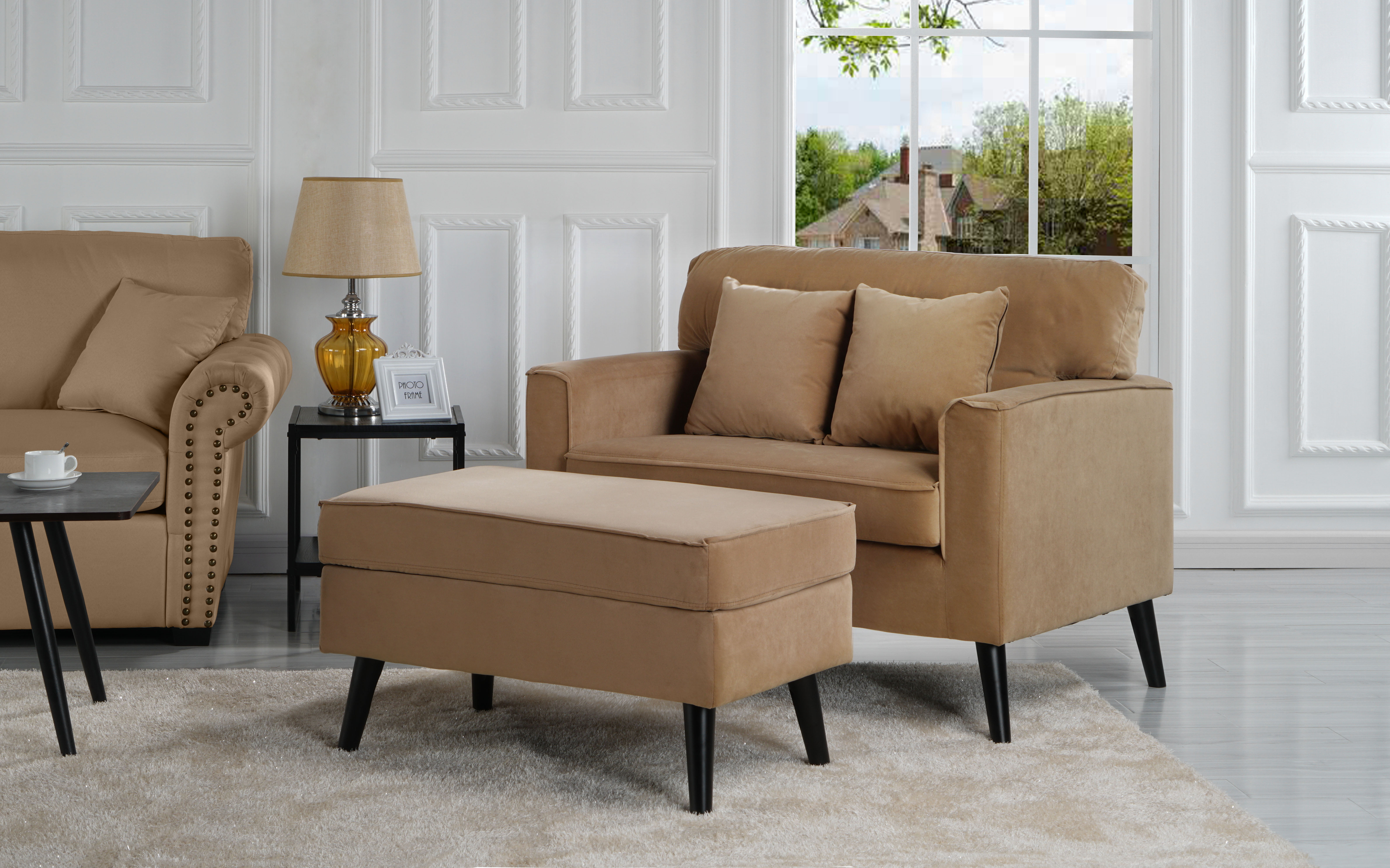 Creatice Accent Chair With Ottoman Modern for Living room