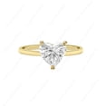 thumbnail image 3 of Cora Jewellery 2CT Heart Moissanite Solitaire Engagement Ring For Women, 18K Yellow Gold, 3 of 5