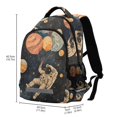 thumbnail image 2 of FORMRS Unisex Backpack Elementary School Travel Bookbag with Reflective Stripes, Retro Watercolor Planet, 2 of 7