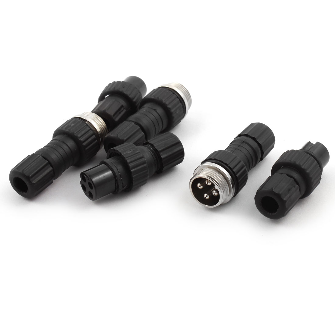 M16 Plastic Cover 4 Pin Aviation Male Female Socket Connector Black 3 Pairs Walmart Canada