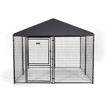 UPC: 0612634213550 | Lucky Dog STAY Series 10 x 10 x 6 Foot Roofed Steel Frame Dog Kennel