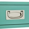 thumbnail image 6 of Weston Home Wood X-Base Campaign Writing Desk with Drawers, Marine Green, 6 of 7