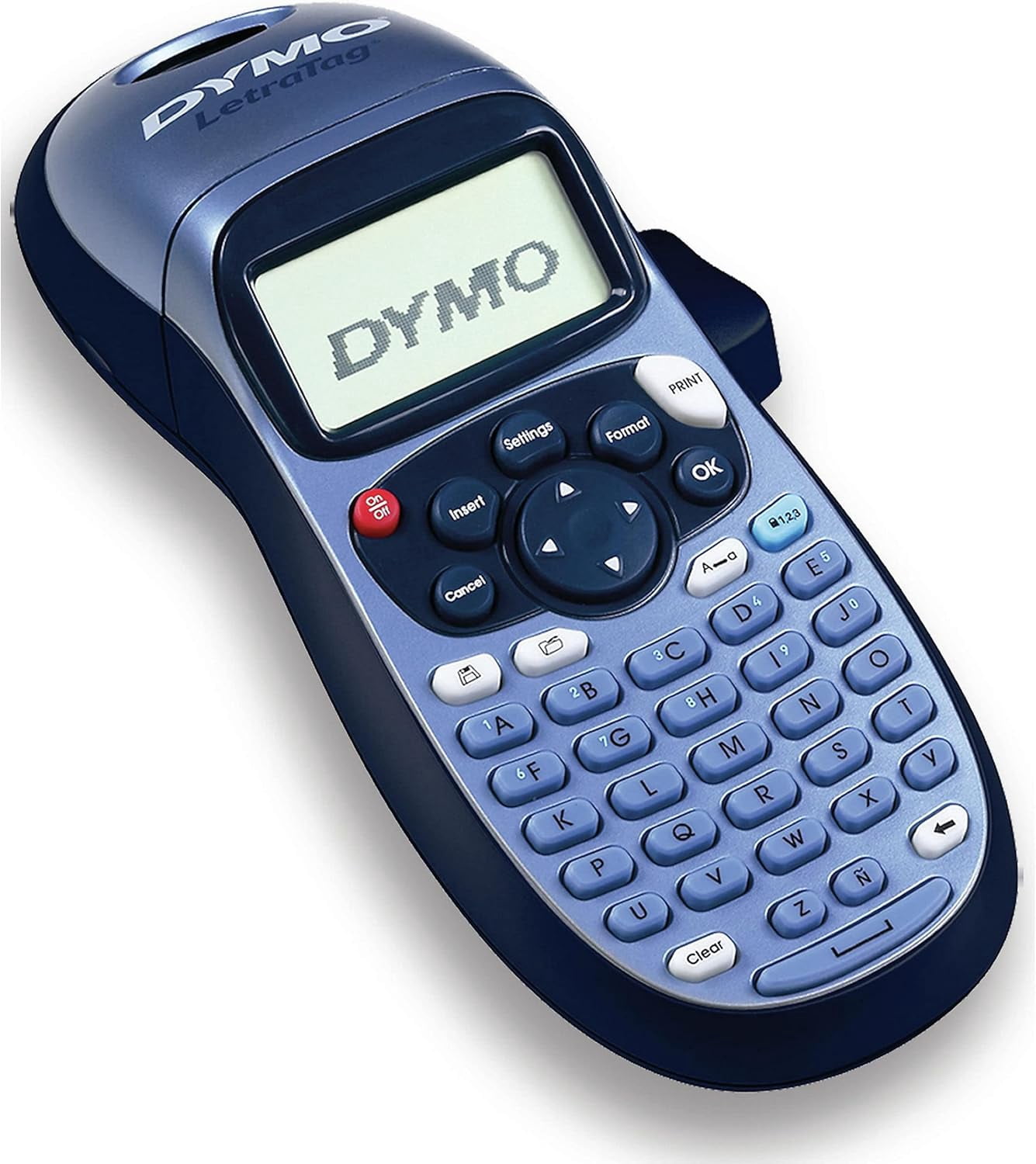 S0883990 LetraTag Handheld Label Maker, ABC Keyboard Label Printer with Easy-to-Use, 13 Character LCD Screen, for Home or Office, Blue, LT-100H, Version