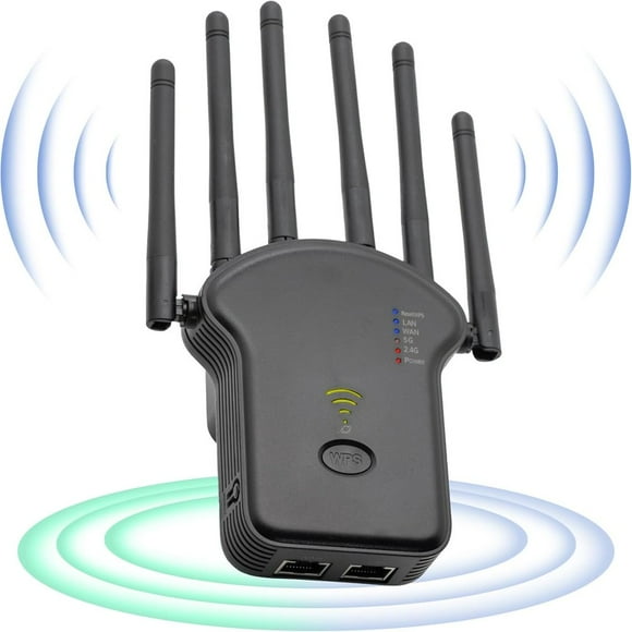 PEACNNG 1Pack Latest WiFi Extender WiFi Intensifier with Ethernet Port 6-Antenna WiFi Extender with Wider Coverage and Stronger Signal Internet WiFi Wireless Repeater is Suitable for Ho