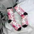 thumbnail image 5 of Vsdgher Peonies And Roses Crew Socks for Men & Women, Breathable Casual Athletic Ankle Socks, 5 of 6