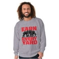 thumbnail image 3 of Football Athlete Earn Every Yard Men's Crewneck Sweatshirt Brisco Brands S, 3 of 6