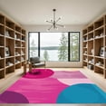 thumbnail image 2 of ODIKA 6'x9' Machine Washable Non-Slip Area Rug, Abstract Magenta High Traffic Rug with Pad, Pink, 1018788, 2 of 8