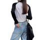thumbnail image 5 of Txlixc Camiseta básica de moda femenina, impresión en forma de estrella, cuello redondo, manga larga, S / M / L Txlixc moda, 5 of 7