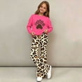 thumbnail image 5 of Cethrio Girls Graphic Outfit Sets, Casual Spring Fall Long Sleeve 2 PC Girls' Clothing Sets Hot Pink Size 9-10 T, 5 of 7