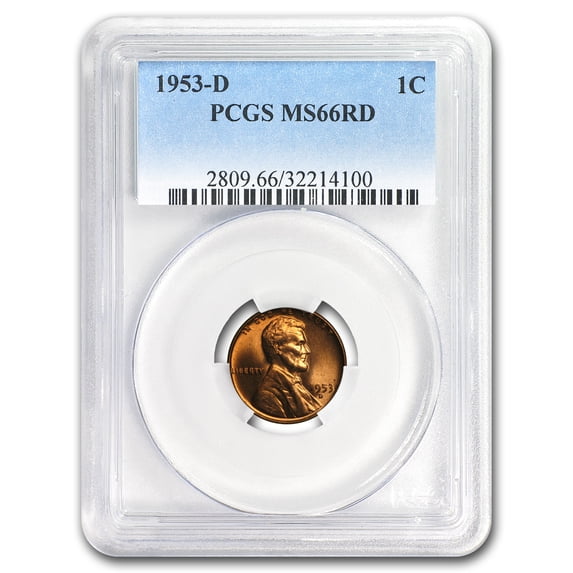 1953-D Lincoln Cent MS-66 PCGS (Red)
