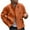 #155 Orange, variant on Felirenzacia Women's Cropped Winter Jacket Coat, Stand Collar Double Breasted Short Winter Overcoat