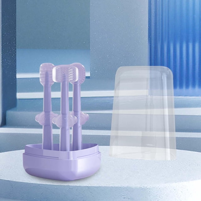 Juego de cepillos de dientes para bebés CUTICAT Cepillo de grado alimenticio Violeta