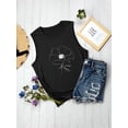 thumbnail image 4 of ZXSXSY Womens Graphic Tank Tops Summer Casual Crew Neck Sleeveless Tops Floral Print Vests, 4 of 6