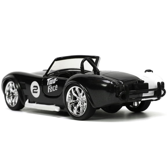 1965 Shelby Cobra 427 S/C #2 Black Metallic and White and Harvey Two-Face Diecast Figure "Batman" "Hollywood Rides" Series 1/32 Diecast Model Car by Jada