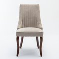 thumbnail image 2 of Dining Chairs Set of 2, Segmart Modern Wingback Upholstered Button Tufted Kitchen Dining Room Chairs with Solid Wood Legs and Pull Ring, 2 of 9