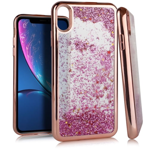 Iphone Xr 6.1 Chrome Glitter Motion Case Rose Gold