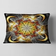 thumbnail image 2 of Designart Symmetrical Golden Flower - Floral Throw Pillow - 12x20, 2 of 5
