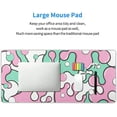 thumbnail image 4 of Pink Green Mouse Pad Anime Cool Geometric Japanese Extended Desk Mat 90X40 CM Non-Slip Rubber Base Stitched Edge Large XXL Mousepad for Gaming Laptop Computer Desktop 35.4×15.7 Inch, 4 of 6