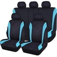 thumbnail image 1 of Car Seat Covers Front Seats and Rear Bench Air Mesh Fabric Rear Bench Split Polyester Easy Installation SUV CAR Woman Lady Femal ( Mint Full Set), 1 of 9