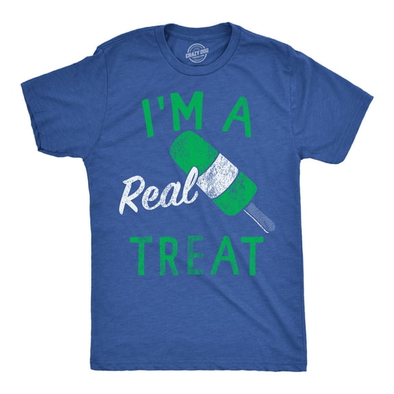 Mens Funny T Shirts Im A Real Treat Sarcastic Popsicle Graphic Tee for Men Graphic Tees