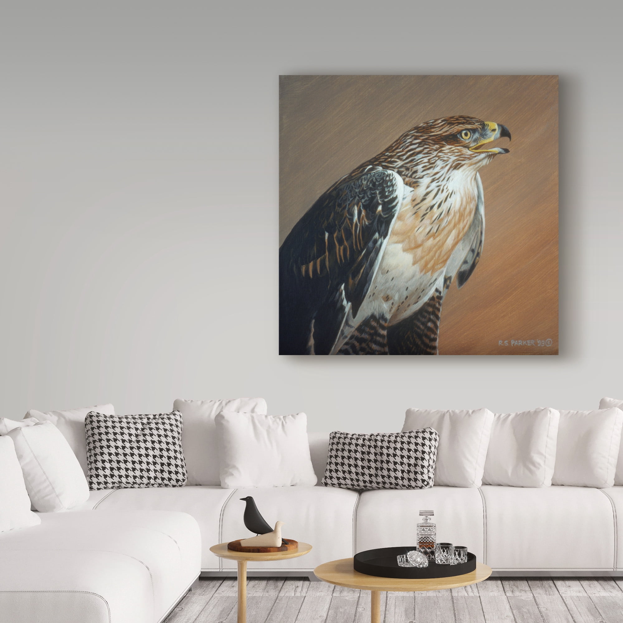 Trademark Fine Art 'Ferruginous Hawk' Canvas Art by Ron Parker