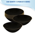 thumbnail image 3 of Smarty 6 oz. Black with Gold Rim Organic Round Plastic Dessert Bowls 120ct, 3 of 6