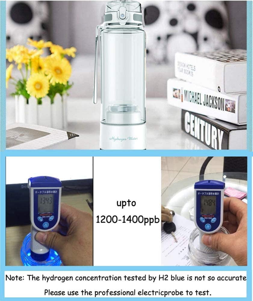 ALKA Portable Hydrogen Rich Water Bottle 380ml PEM Membrane & SPE Technology Ionizer Type-C Recharge