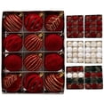 thumbnail image 2 of 12 piezas de 6 cm de bolas de Navidad de color rojo vino para decoración de árbol de Navidad, colgante de esferas de Navidad para Año Nuevo, bolas de terciopelo 2025, 2 of 5