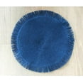 thumbnail image 3 of Fennco Styles Handwoven Fringe Boho Placemats 15" Round, Set of 4 - Navy Blue Braided Texture Table Mats for Home, Dining Room, Banquets, Family Gathering and Special Occasion, 3 of 7