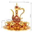 thumbnail image 7 of Vintage Metal Tea Set Coffee Set with Teapot, 6 Cups and Serving Tray Gold, 7 of 7